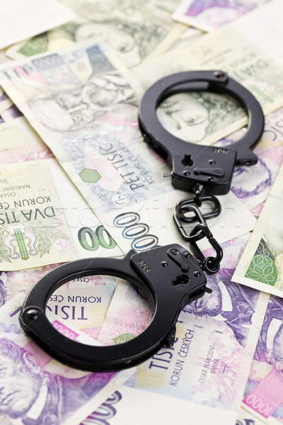 наручники чешский деньги стороны аннотация банка Сток-фото © jirkaejc