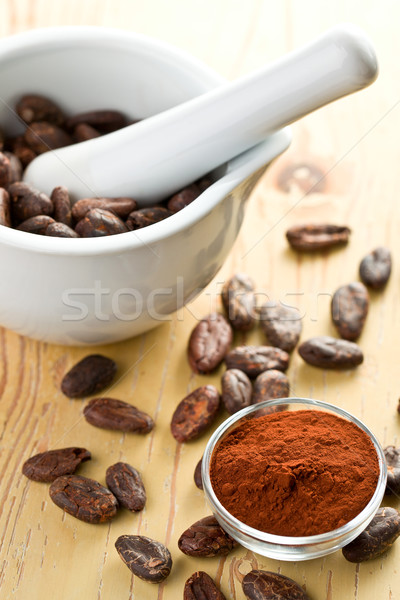 cocoa beans and cocoa powder Stock photo © jirkaejc