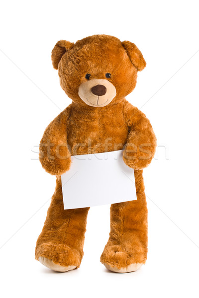teddy bear with white board Stock photo © jirkaejc