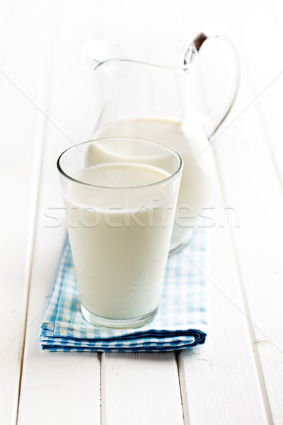 Stock photo: milk in glass