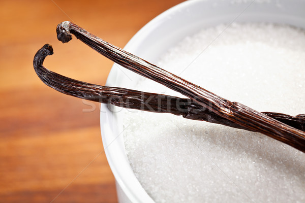 Stockfoto: Vanille · suiker · keukentafel · natuur · koken · vers