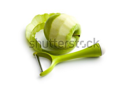 peeled green apple with peeler Stock photo © jirkaejc