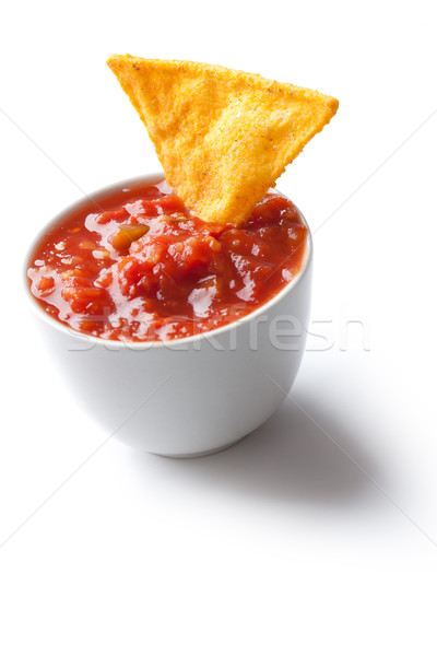 [[stock_photo]]: Nachos · tomate · photo · coup · rouge