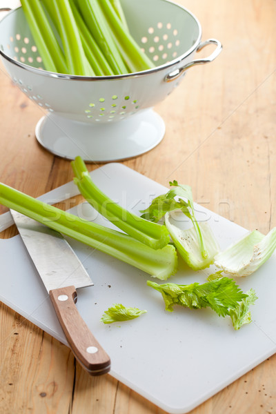 green celery sticks on kitchen table Stock photo © jirkaejc