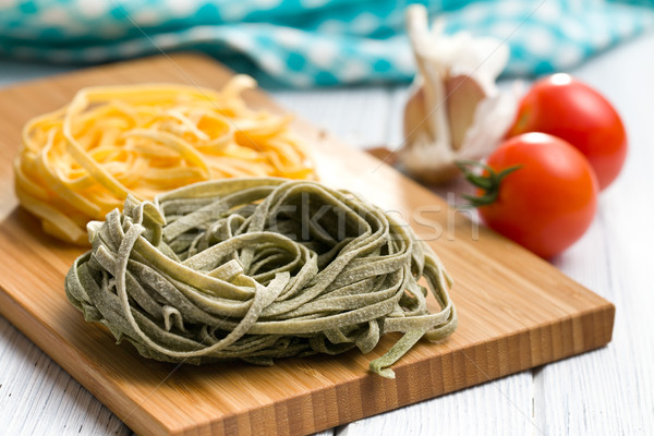 Italiano pasta tagliatelle mesa de cocina alimentos cena Foto stock © jirkaejc