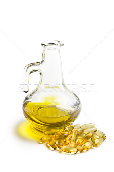 Cod liver oil. Gel capsules Stock photo © jirkaejc