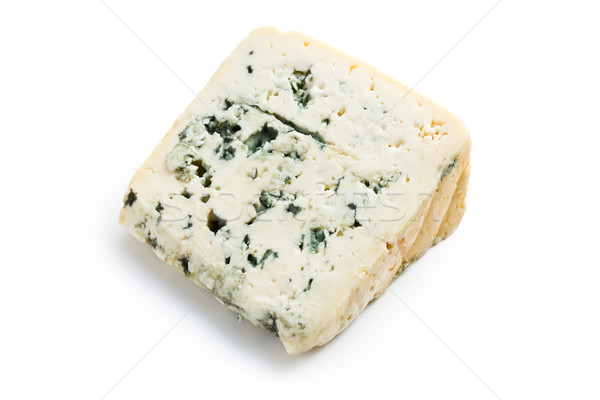 Formaggio tipo gorgonzola bianco sfondo verde blu formaggio Foto d'archivio © jirkaejc