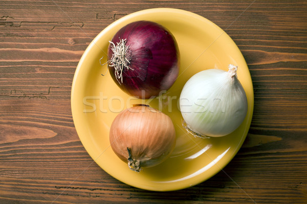 various onions on plate Stock photo © jirkaejc