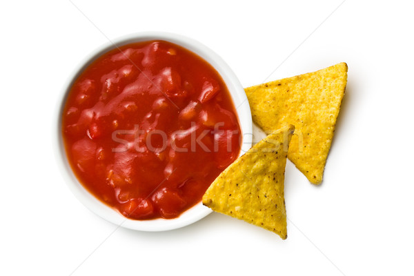 Nachos tomate blanche maïs chaud [[stock_photo]] © jirkaejc