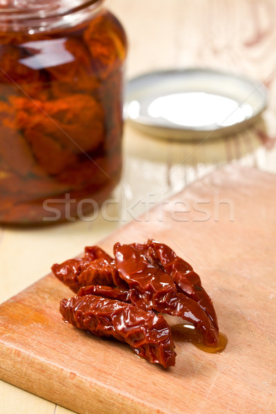 Stock photo: dried tomatoes on kitchen table