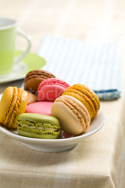 colorful macaroons in bowl Stock photo © jirkaejc