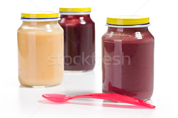 baby food in glass jar Stock photo © jirkaejc