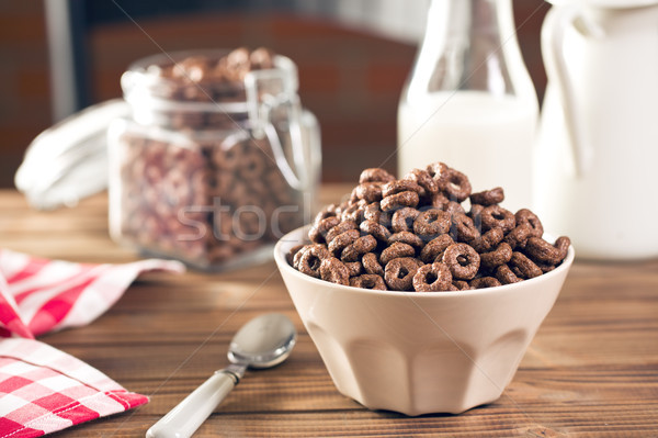 chocolate cereal rings Stock photo © jirkaejc