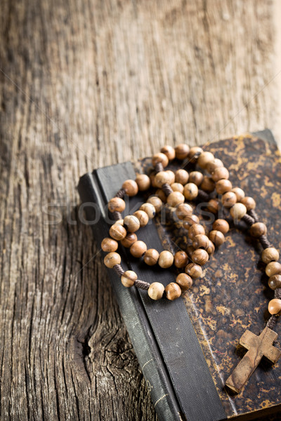 holy bible and rosary beads Stock photo © jirkaejc