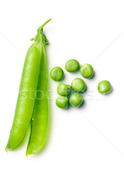 Zöld zöldborsó hüvely fehér étel főzés Stock fotó © jirkaejc