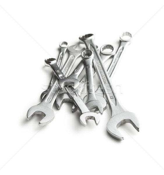 Chrom Hand Bau Arbeit Industrie Schlüssel Stock foto © jirkaejc