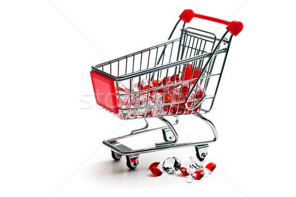 shopping cart with glass stones  Stock photo © jirkaejc