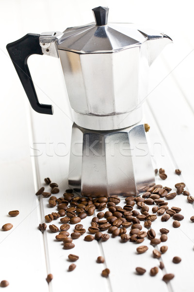 coffee maker with coffee beans Stock photo © jirkaejc