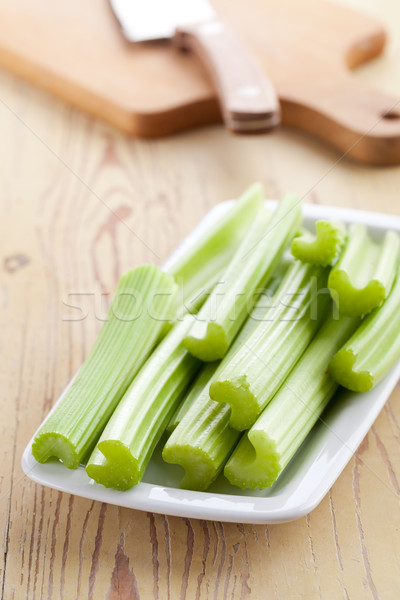 [[stock_photo]]: Vert · céleri · table · de · cuisine · photo · coup · alimentaire