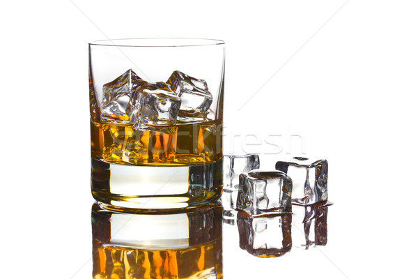 whiskey with ice in glass Stock photo © jirkaejc