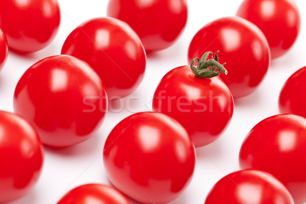 Kiraz domates beyaz gıda yeşil kırmızı salata Stok fotoğraf © jirkaejc