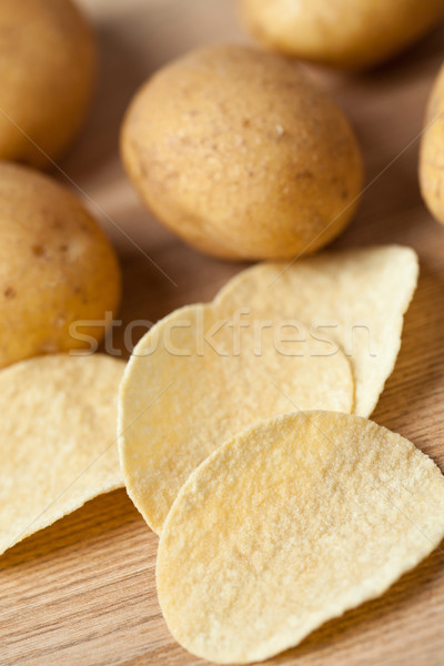 Stok fotoğraf: Patates · cips · fotoğraf · atış · arka · plan · yeme