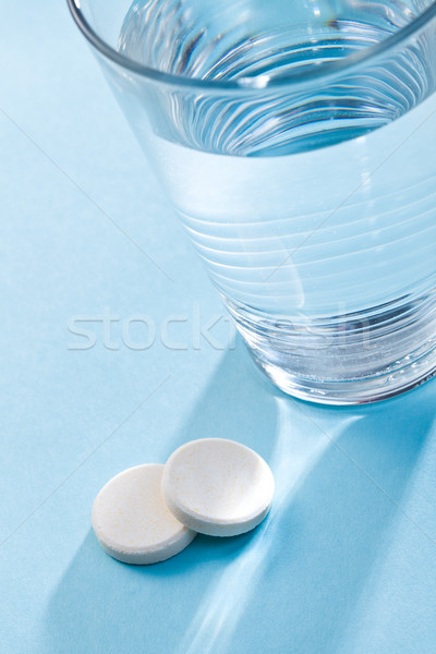 effervescent tablets and glass with water Stock photo © jirkaejc