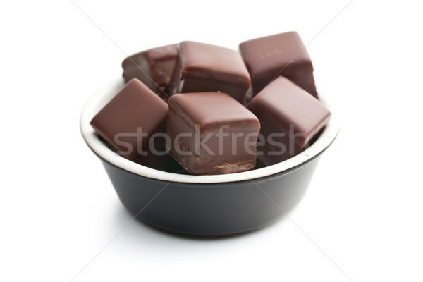 chocolate pralines in bowl Stock photo © jirkaejc