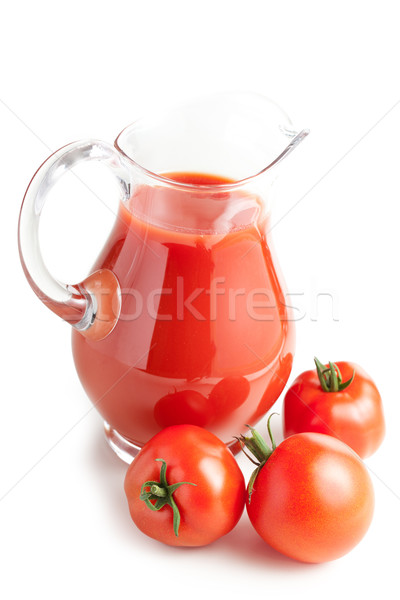 Succo di pomodoro foto shot vetro verde rosso Foto d'archivio © jirkaejc