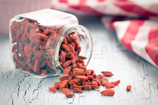 乾燥 漿果 玻璃 罐 紅色 亞洲的 商業照片 © jirkaejc