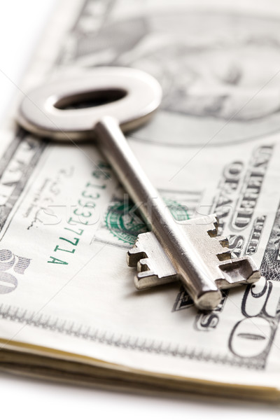 Veilig sleutel geld technologie veiligheid teken Stockfoto © jirkaejc