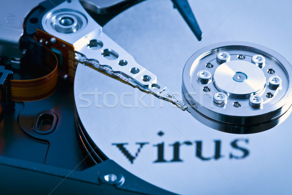 Festplatte Virus Sicherheit Software Daten Stock foto © jirkaejc