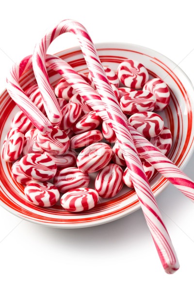Piros fehér cukorkák csoport cukorka karácsony Stock fotó © jirkaejc