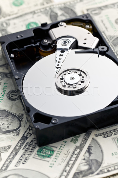 Sabit disk amerikan dolar sürmek güvenlik yazılım Stok fotoğraf © jirkaejc