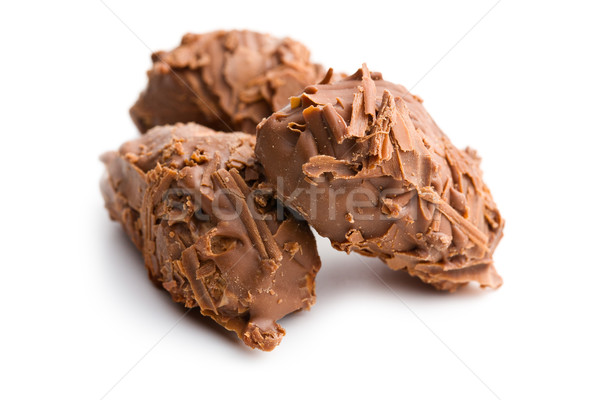 Stock photo: milk chocolate truffles