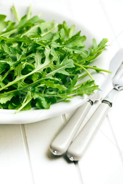 arugula leaves in plate Stock photo © jirkaejc