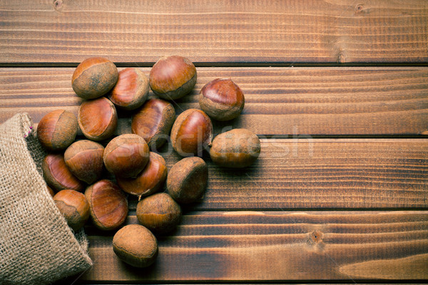 chestnuts in jute bag Stock photo © jirkaejc