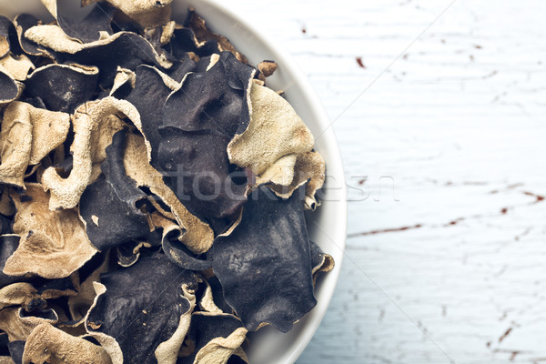 Dried chinese black fungus. Jelly ear Stock photo © jirkaejc