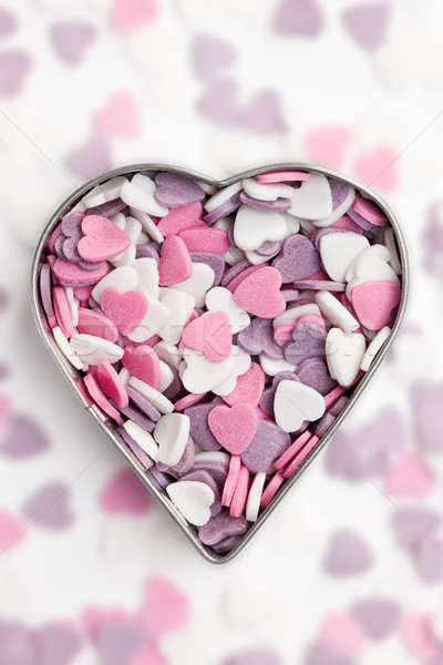 Foto stock: Dulce · colorido · corazones · corazón · fondo · rojo