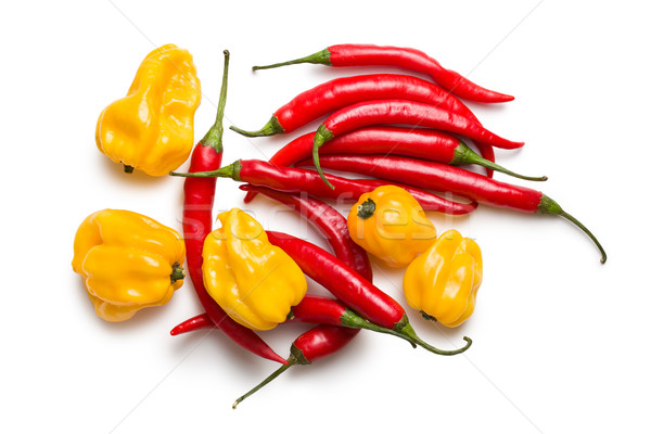 red chili peppers and yellow habanero Stock photo © jirkaejc