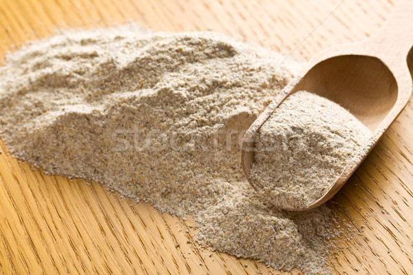 wholemeal flour in wooden scoop Stock photo © jirkaejc