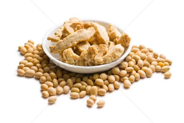 Stock photo: soybeans and soy meat 