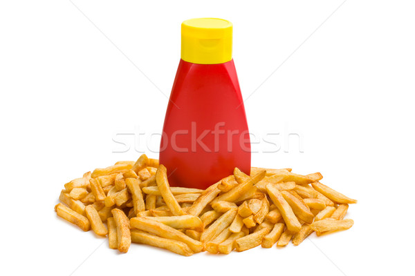 french fries with bottle of ketchup Stock photo © jirkaejc