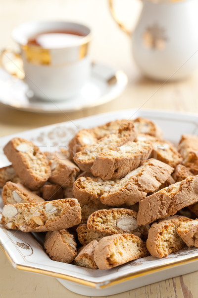 italian cantuccini cookies with tea  Stock photo © jirkaejc