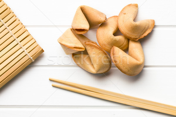 top view of fortune cookie Stock photo © jirkaejc