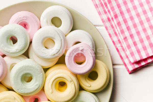 colorful meringues on plate Stock photo © jirkaejc