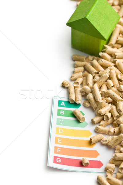 Concept of ecological and economic heating. Wooden pellets. Stock photo © jirkaejc