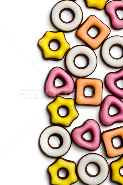 Kolorowy wyroby cukiernicze górę widoku biały serca Zdjęcia stock © jirkaejc