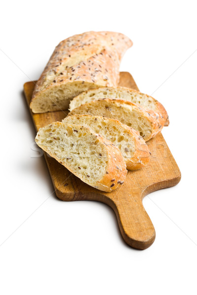 Stock photo: sliced bread on cutting board