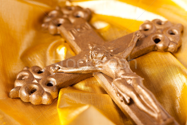cross on gold background Stock photo © jirkaejc